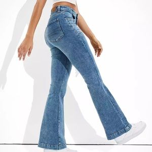 American eagle stretchy high waisted flare jeans